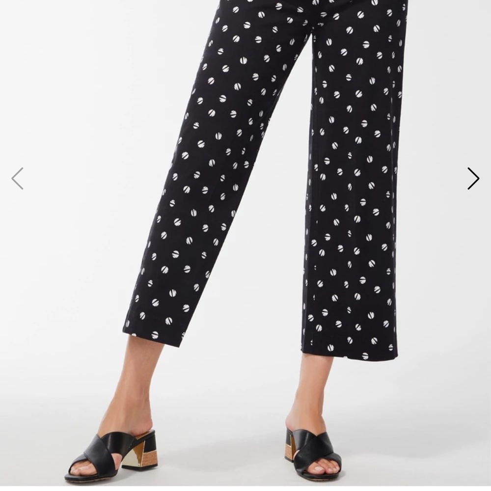 Stylish Black and White Women's Pants Wide Leg